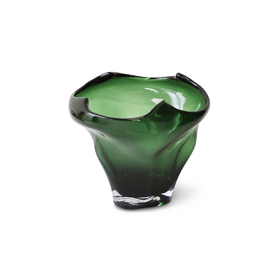 Folded mid vase, emerald - Urban nest