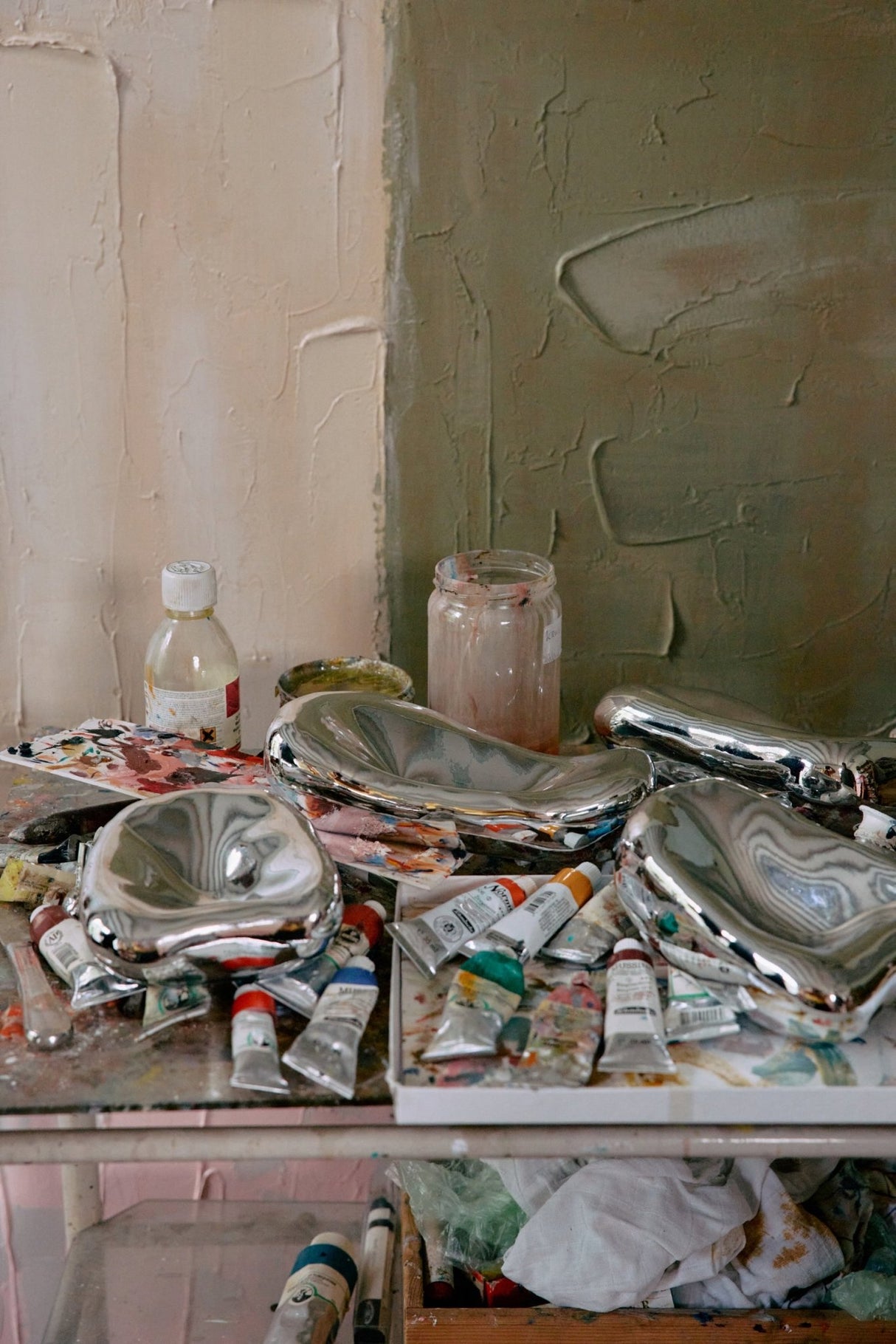 Glass sculpture chrome no. 4 - Urban nest