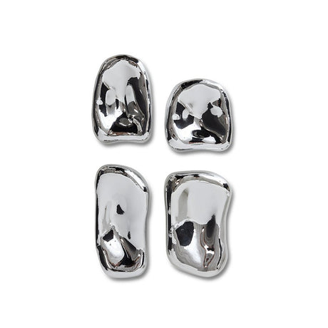 Glass sculpture chrome ( set of 4 ) - Urban nest