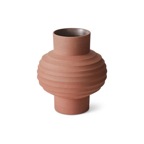 Handcarved terracotta bulb vase - Urban nest