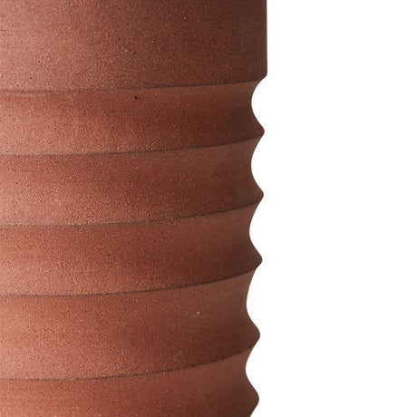Handcarved terracotta tube vase - Urban nest