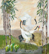 Japandi cranes wallpaper - Urban nest