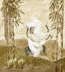 Japandi cranes wallpaper - Urban nest