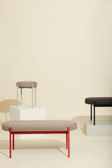 Klint Bench Red/Beige - Urban nest