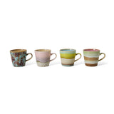 70s ceramics: americano mugs, rococo (set of 4)