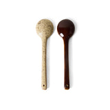 70s ceramics: serving spoons - hills (set of 2)