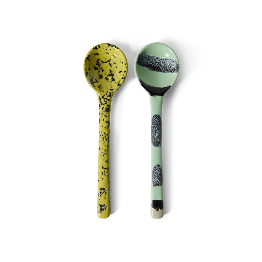 70s ceramics: serving spoons - mines (set of 2)