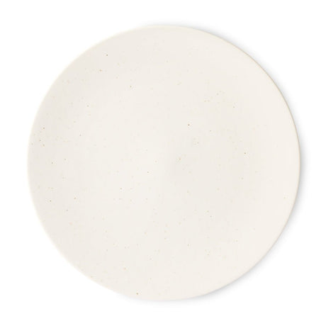 Kyoto ceramics: japanese dinner plate white speckled large - Urban nest