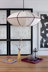 Lamp shade classic UFO | offwhite/bordeaux - Urban nest
