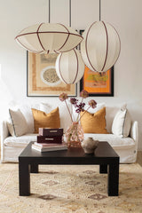 Lamp shade classic UFO | offwhite/bordeaux - Urban nest