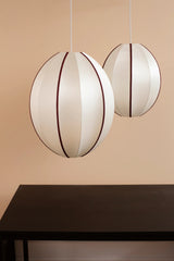 Lamp shade | offwhite/bordeaux oval - Urban nest
