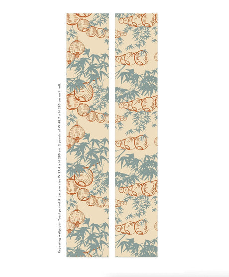 Lantern festival light blue wallpaper - Urban nest