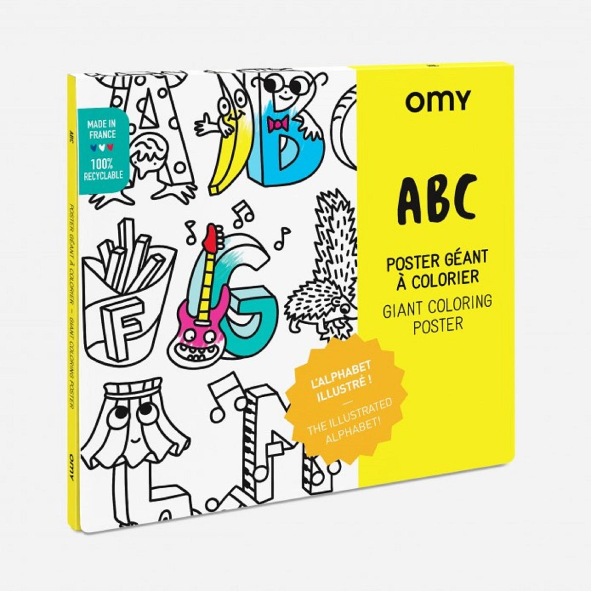 Large coloring poster - ABC - Urban nest