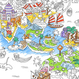 Large coloring poster - atlas - Urban nest