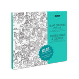 Large coloring poster - atlas - Urban nest