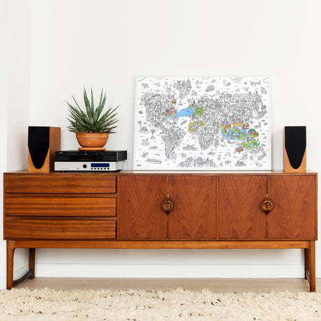 Large coloring poster - atlas - Urban nest