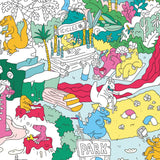Large coloring poster - dinos - Urban nest