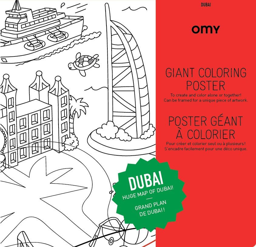 Large coloring poster - dubai - Urban nest
