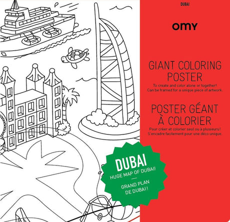 Large coloring poster - dubai - Urban nest