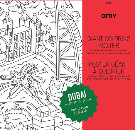 Large coloring poster - dubai - Urban nest