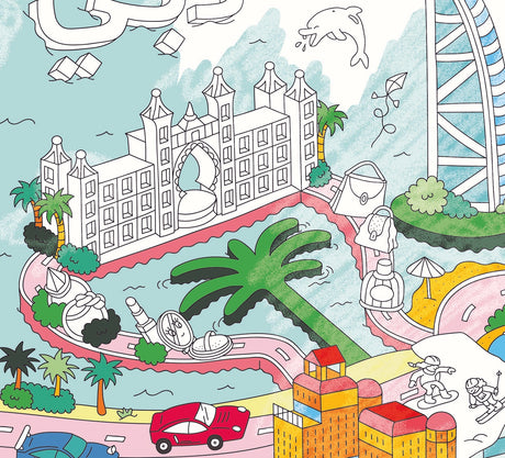 Large coloring poster - dubai - Urban nest