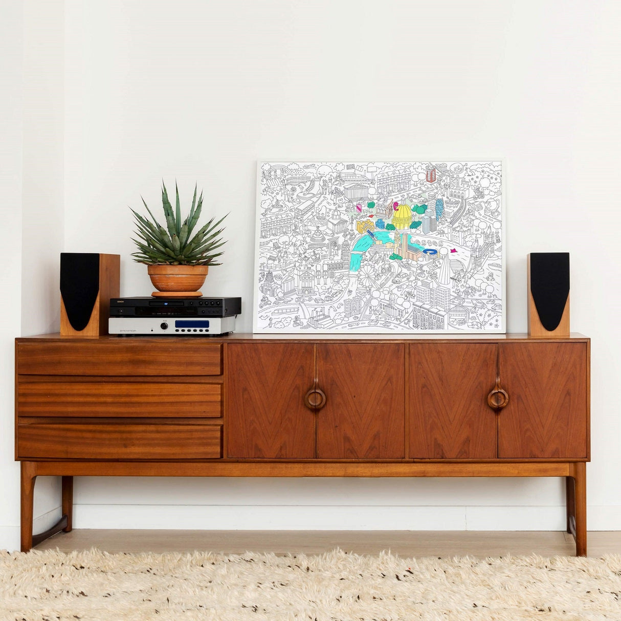 Large coloring poster - london - Urban nest
