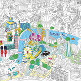 Large coloring poster - london - Urban nest