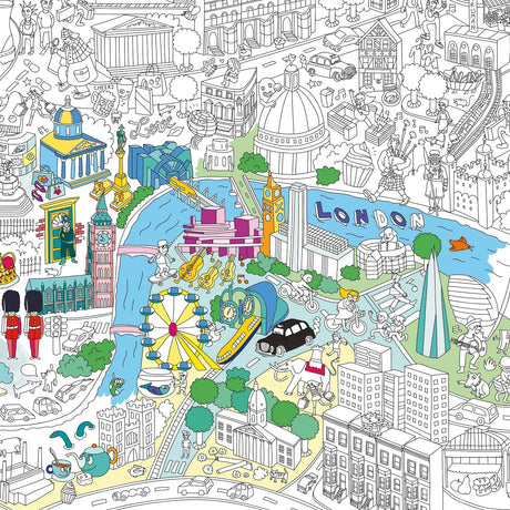 Large coloring poster - london - Urban nest