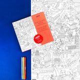 Large coloring poster - london - Urban nest