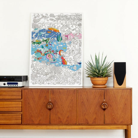 Large coloring poster - ocean - Urban nest