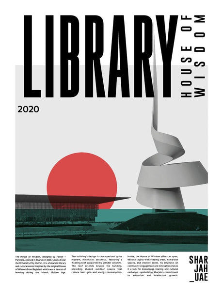 Library house of wisdom poster - Urban nest
