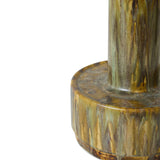 Ceramic lamp base reactive green