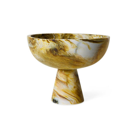 Marbled bowl on base, ochre - Urban nest