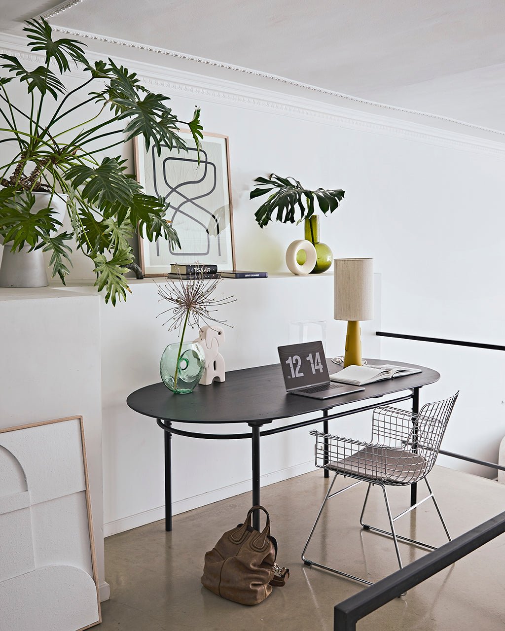 Metal wire chair with arms - silver - Urban nest