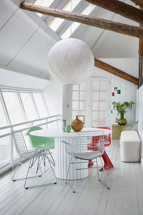 Metal wire chair with arms - silver - Urban nest