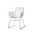 Metal wire chair with arms - silver - Urban nest