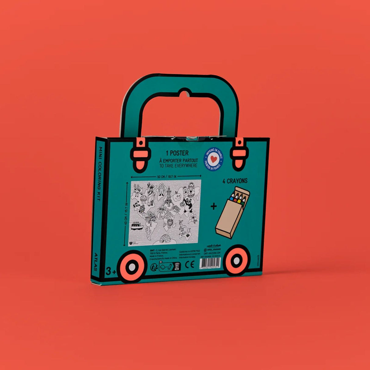 Mini coloring kit - atlas - Urban nest