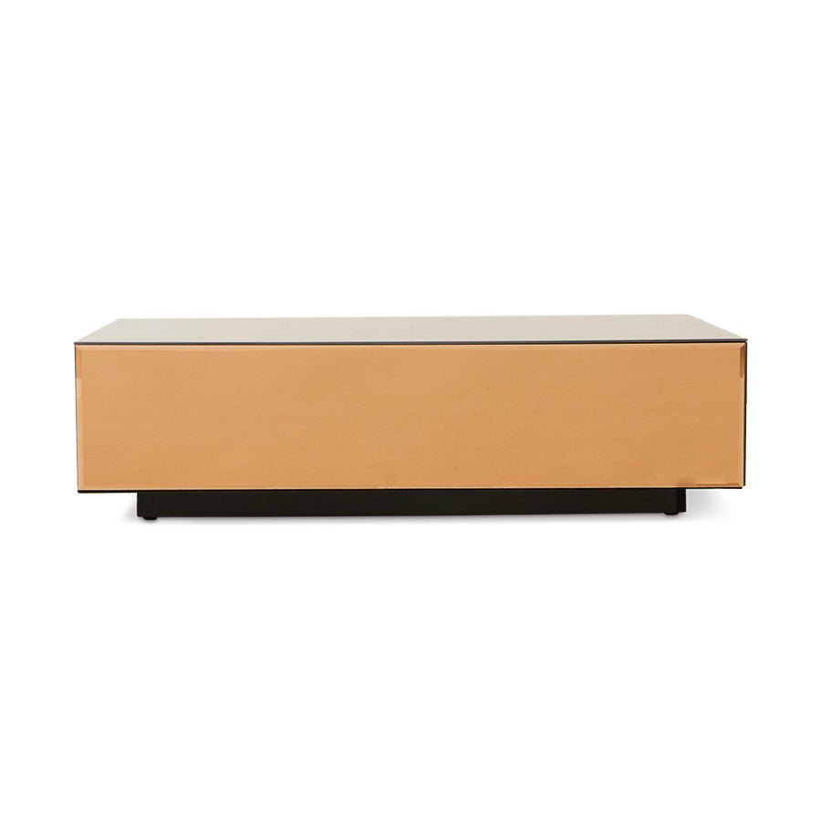 Mirror block coffee table - smokey brown - Urban nest