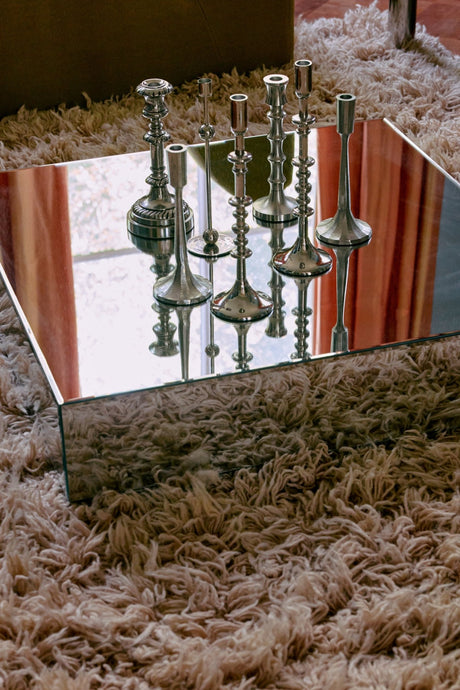 Mirror block table - clear - Urban nest