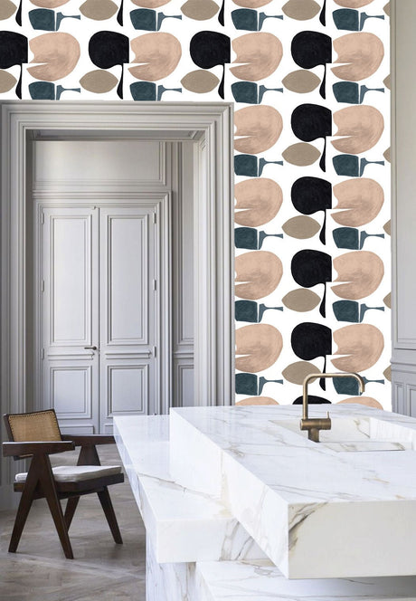 Modern curvy town wallpaper - Urban nest