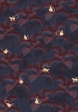 Monkey night red wallpaper - Urban nest