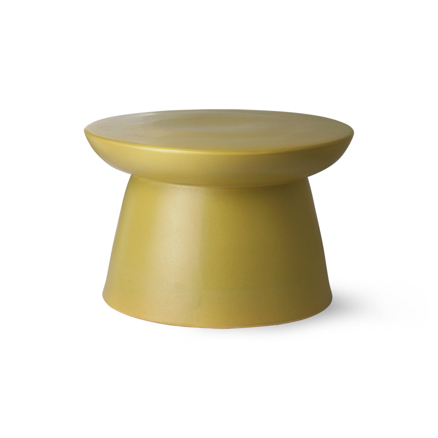 Earthenware side table green, XL