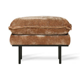 Retro sofa: hocker velvet corduroy, aged gold