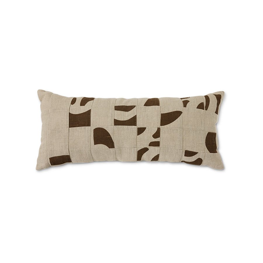 Natural patched cushion - Urban nest
