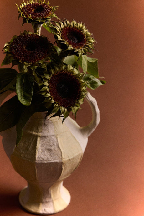 New classics: vase, cream stripes - Urban nest