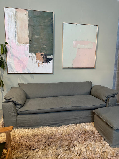 Nomad couch - linen, army green - Urban nest