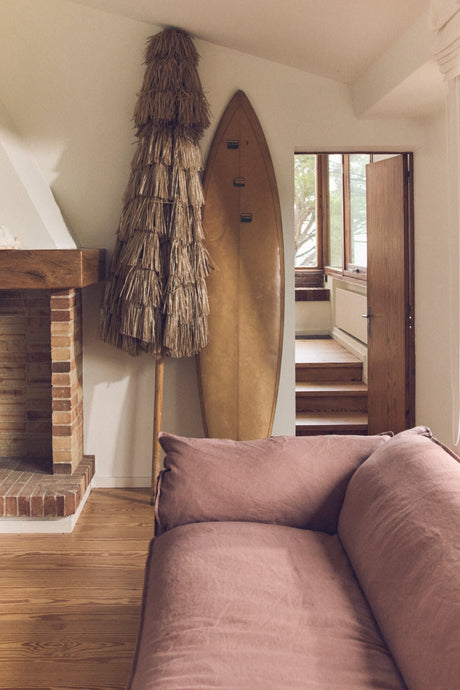 Nomad couch: linen, dusty rose - Urban nest