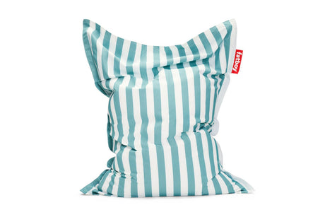 Original outdoor beanbag, stripe azur - Urban nest