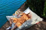 Original outdoor beanbag, stripe azur - Urban nest