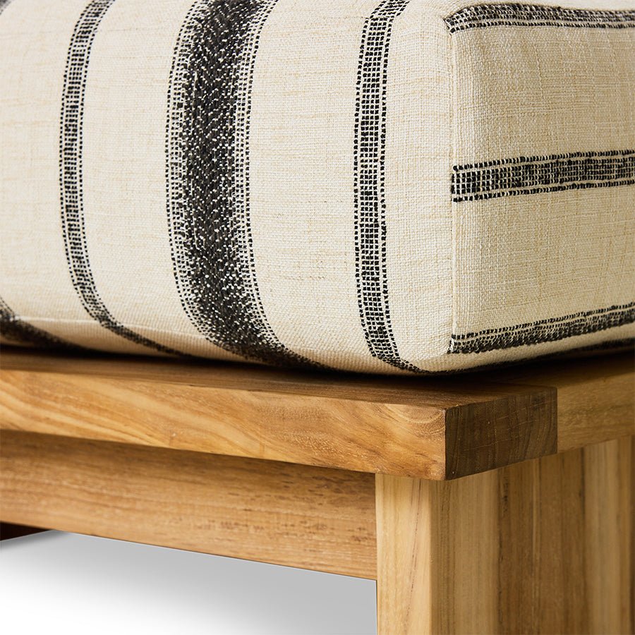 Outdoor hocker teak - chalkstripe - Urban nest